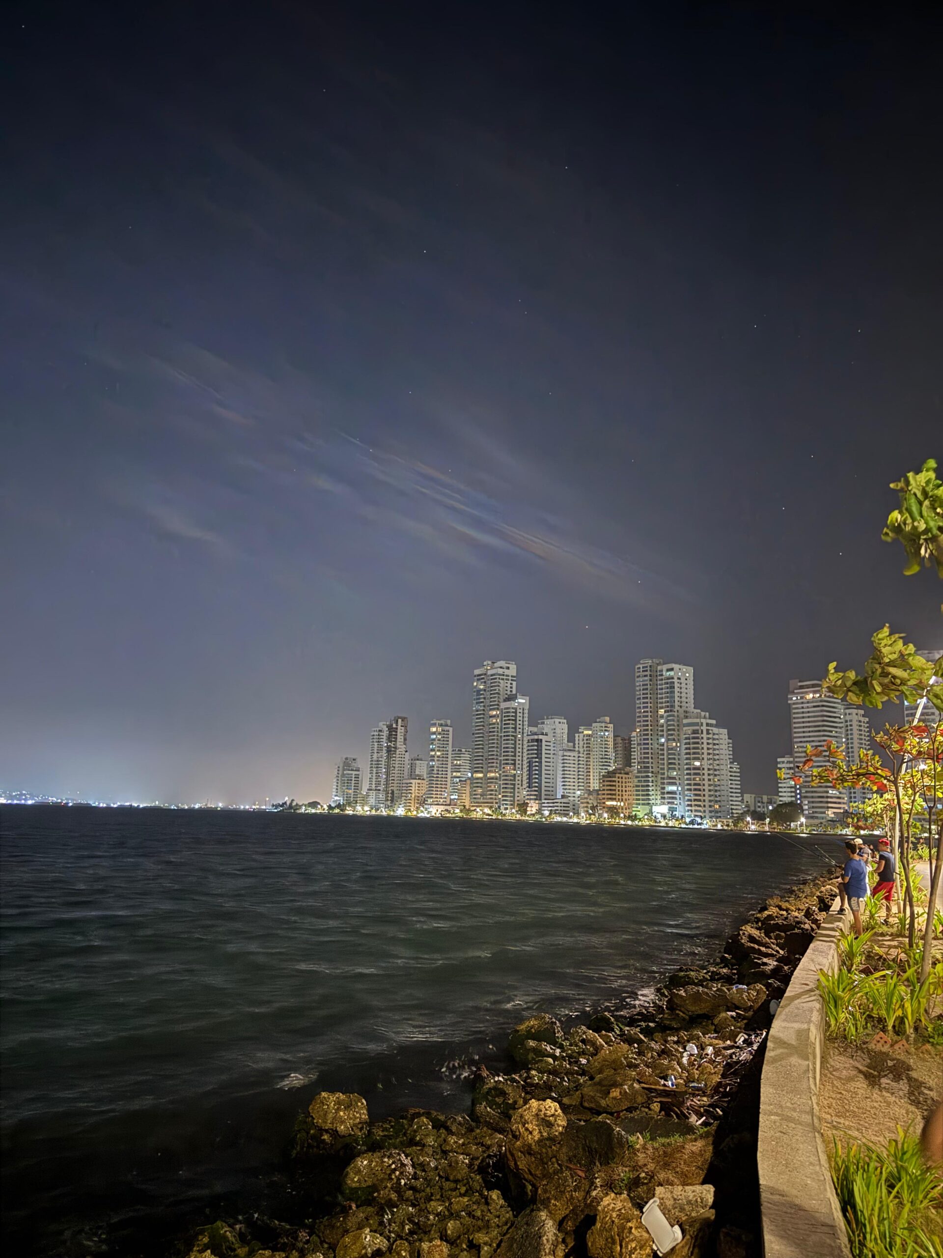 playa de noche